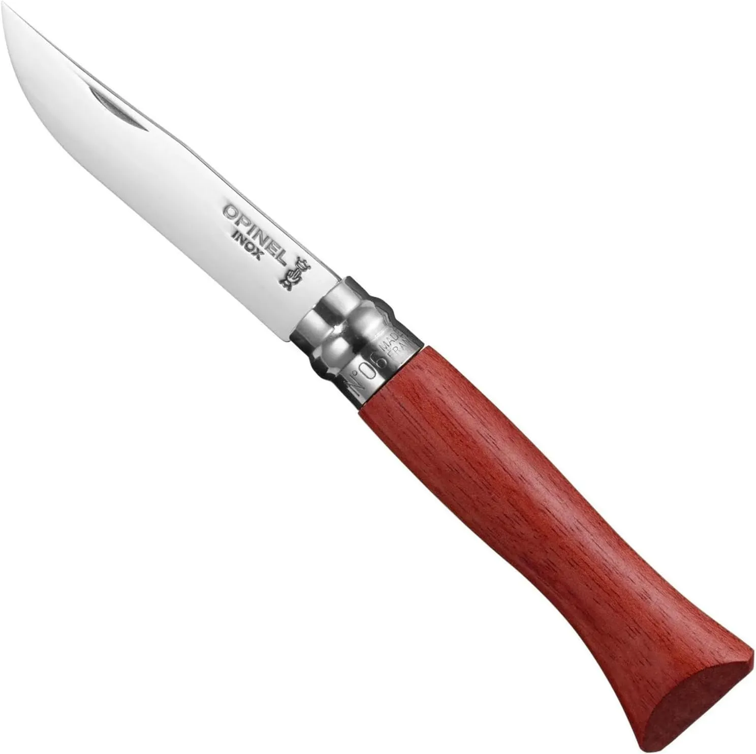 OPINEL No.06-No.09 Premium Woods, Stainless Steel Folding Pocket Knife, Made in France (No.06/Padouk)