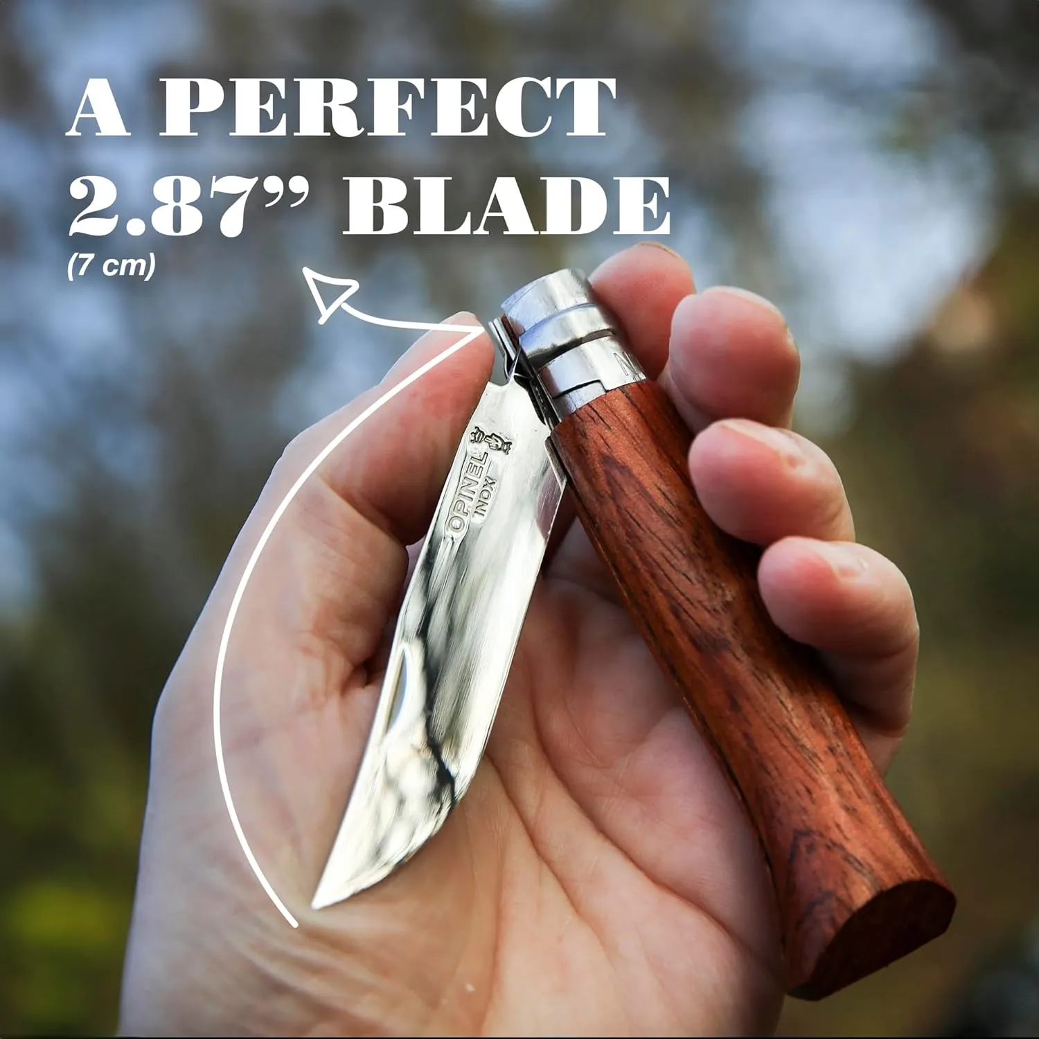 OPINEL No.06-No.09 Premium Woods, Stainless Steel Folding Pocket Knife, Made in France (No.06/Padouk)