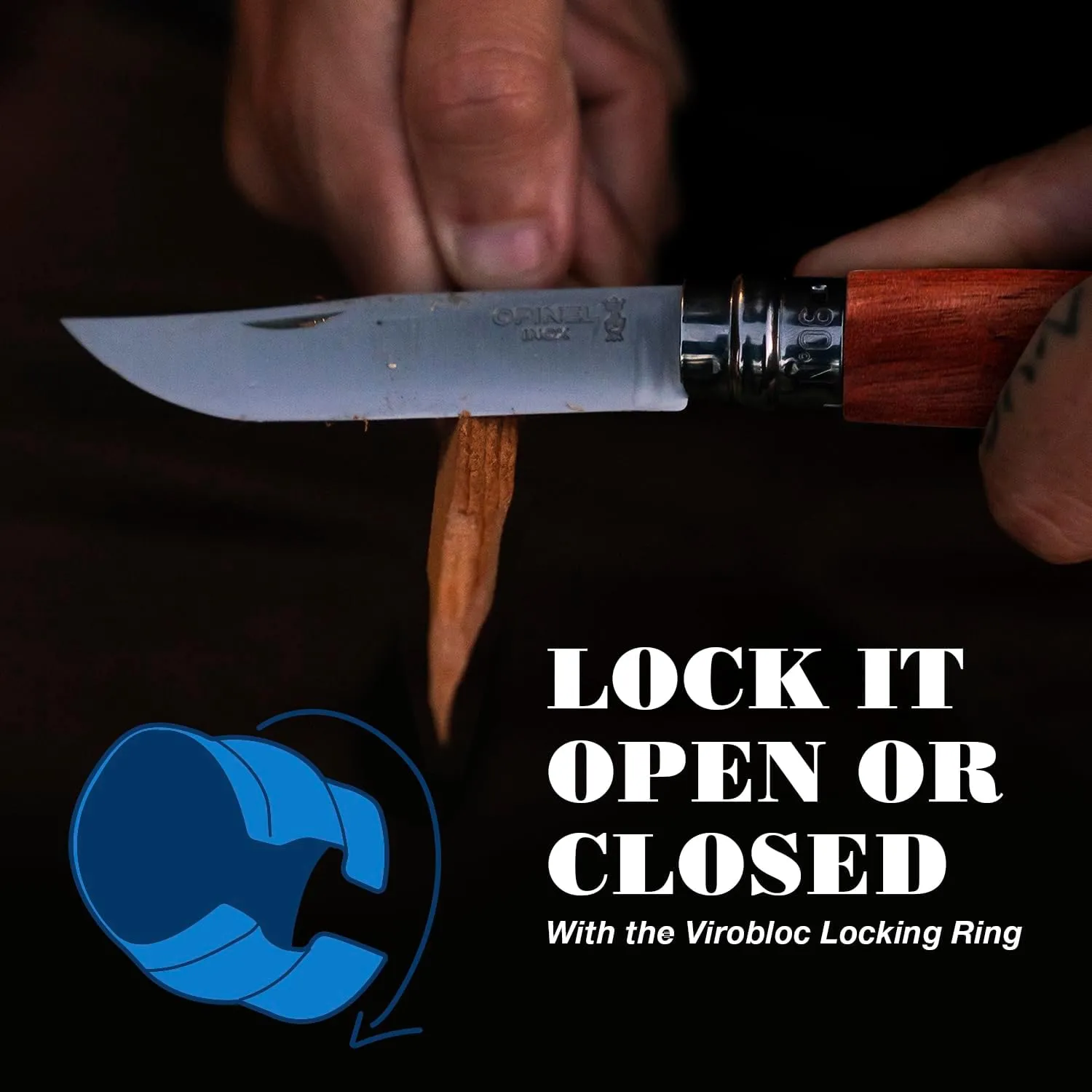 OPINEL No.06-No.09 Premium Woods, Stainless Steel Folding Pocket Knife, Made in France (No.06/Padouk)