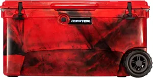 Original 110 Quart Ice Chest Heavy Duty High Performance Roto-Molded Commercial Grade Insulated Cooler with Wheels