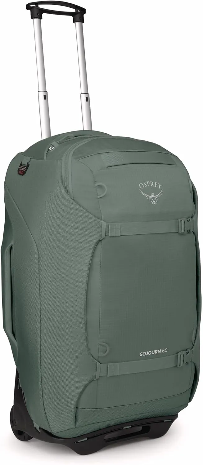 Osprey Sojourn 25"/60L Wheeled Travel Backpack with Harness, Koseret Green