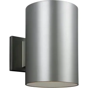 Outdoor Cylinders Painted Brushed Nickel LED Outdoor Wall Lantern