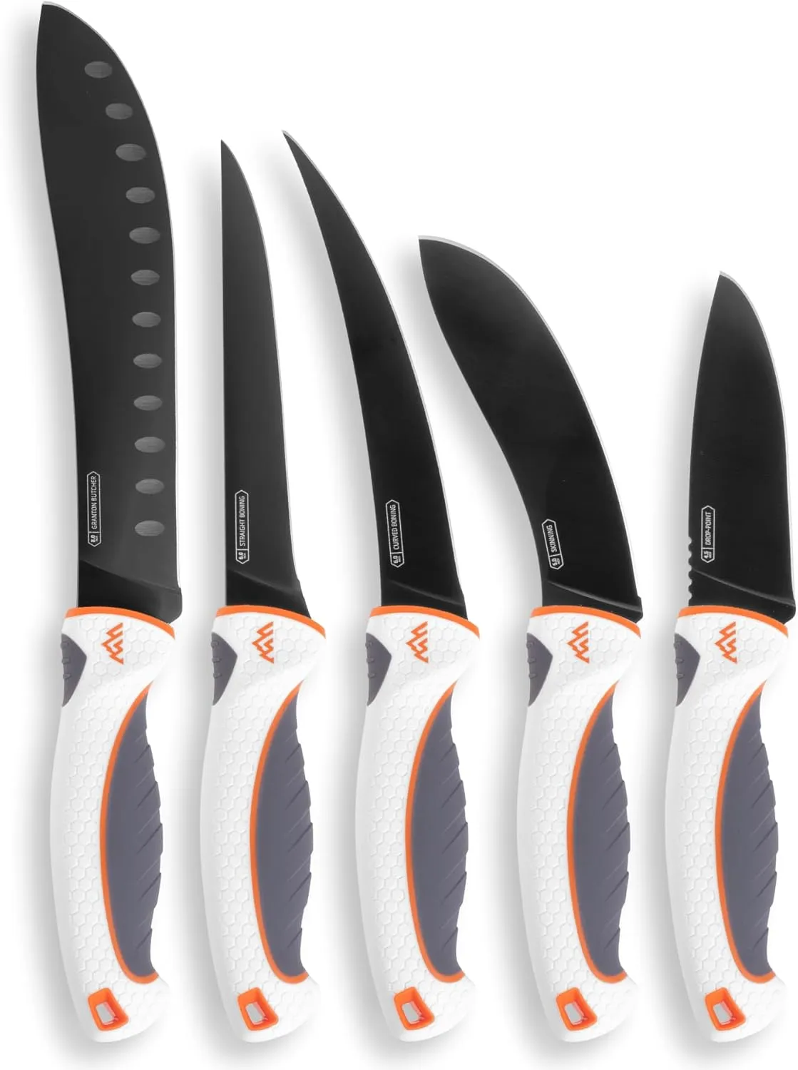 OUTDOOR EDGE ErgoMax 6-Piece Professional Game Processing Knife Set | Caping & Boning Knives, Skinning Knife, Butcher | Elite Big Game, Elk & Deer Hunting Gear | Perfect Field Dressing Knife Set