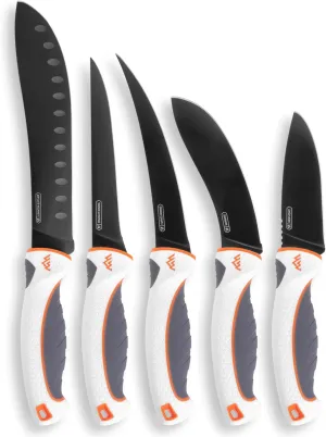 OUTDOOR EDGE ErgoMax 6-Piece Professional Game Processing Knife Set | Caping & Boning Knives, Skinning Knife, Butcher | Elite Big Game, Elk & Deer Hunting Gear | Perfect Field Dressing Knife Set