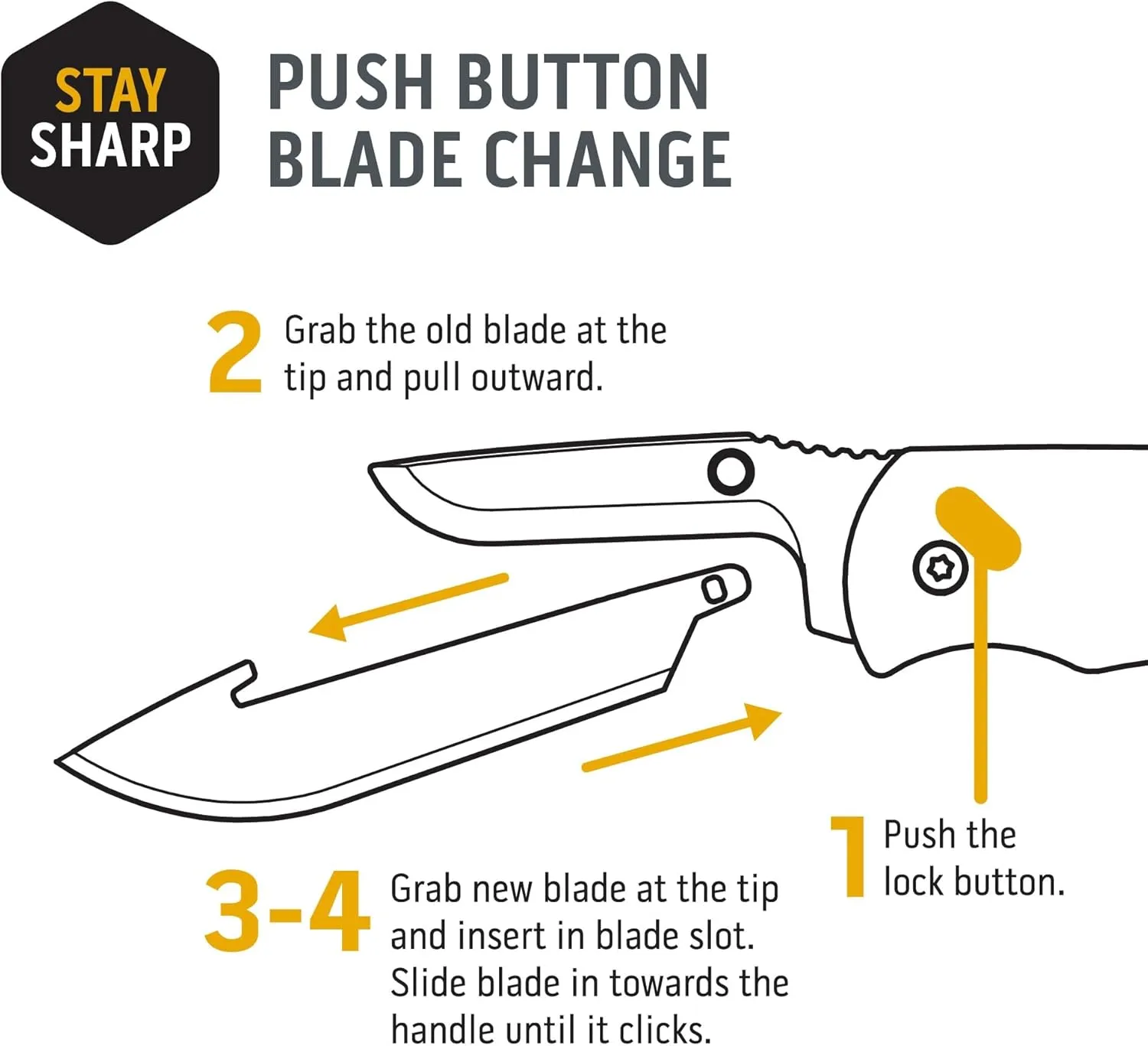 OUTDOOR EDGE Razor VX3 | Manual Opening Knife with Replaceable Blade EDC Folding Pocket Knife | 3 inch Blade, Ball Bearings, Black G-10 Stainless Steel Handle, Reversible Pocket Clip