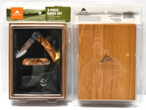 Ozark Trail 2 piece knife set wood box