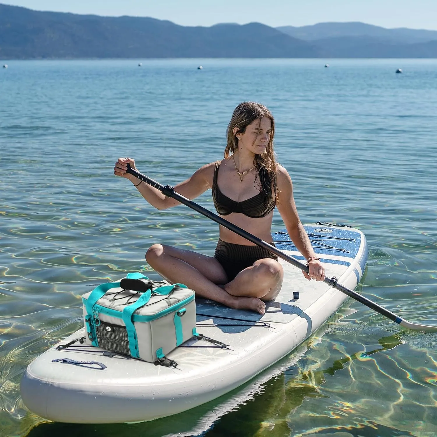 Paddle Board Cooler, Paddleboard Cooler Deck Bag with Detachable Bottle Opener, Paddle Board Accessories, Sup Cooler Bag for Beach, Camping, Kayaking, Travel