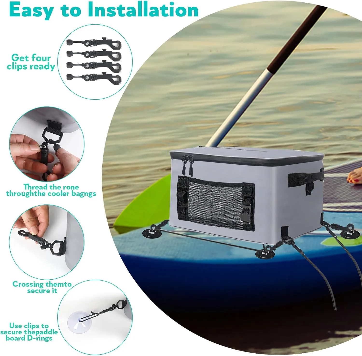 Paddle Board Cooler – Waterproof, Multi-Functional and Super Capacity Cooler Bag for Stand-Up Paddle Board and Kayak – The Ultimate Paddleboard Accessory for Outdoors