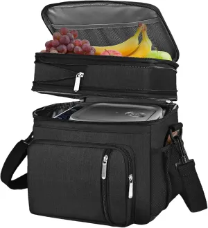 Picnic Cooler Bag – Multi-Layer Insulated Travel Cooler With Adjustable Shoulder Strap, Leak-Proof Design, And Multiple Compartments | Portable Basket For Beach, Camping, Vacation And Outdoor Activity