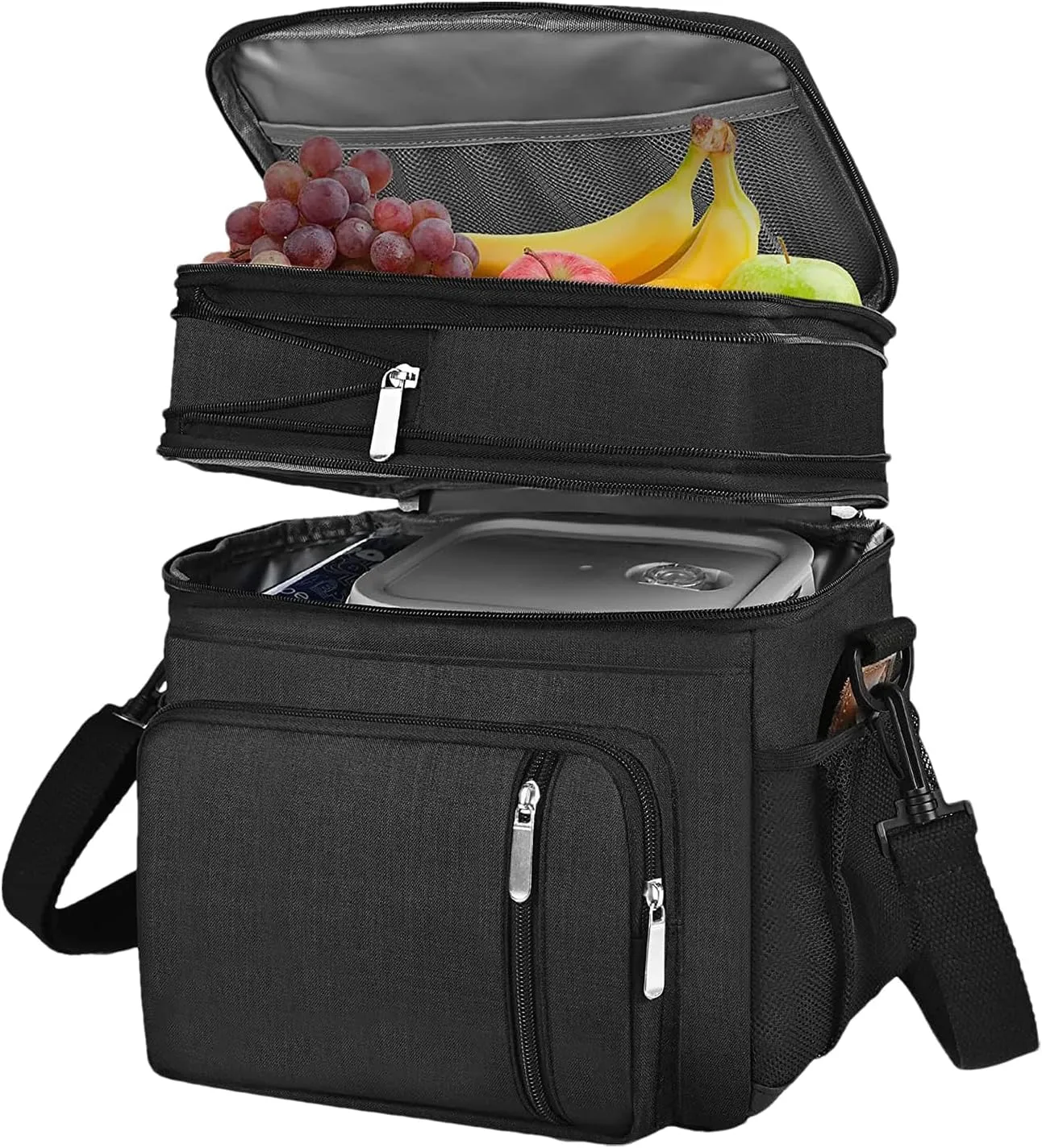 Picnic Cooler Bag – Multi-Layer Insulated Travel Cooler With Adjustable Shoulder Strap, Leak-Proof Design, And Multiple Compartments | Portable Basket For Beach, Camping, Vacation And Outdoor Activity