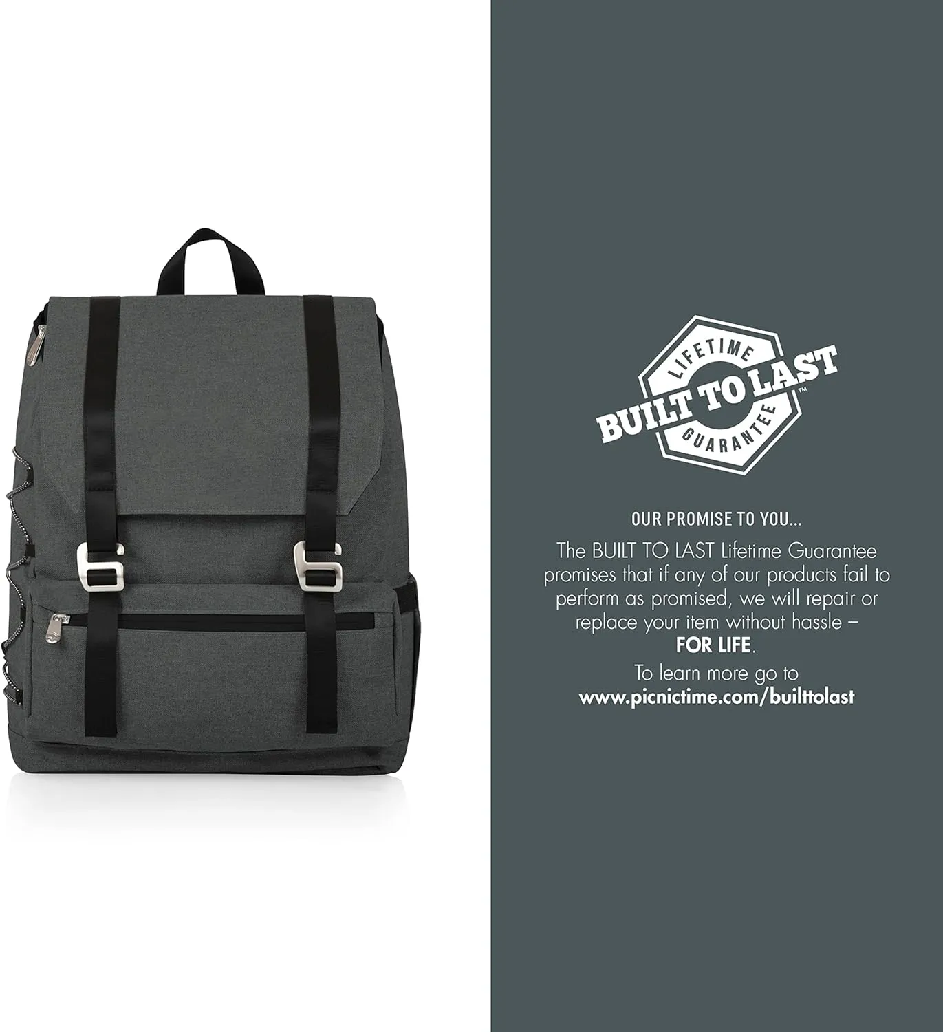 PICNIC TIME NHL Calgary Flames OTG Traverse Backpack Cooler, Soft Cooler Backpack, Hiking Backpack, (Heathered Gray)