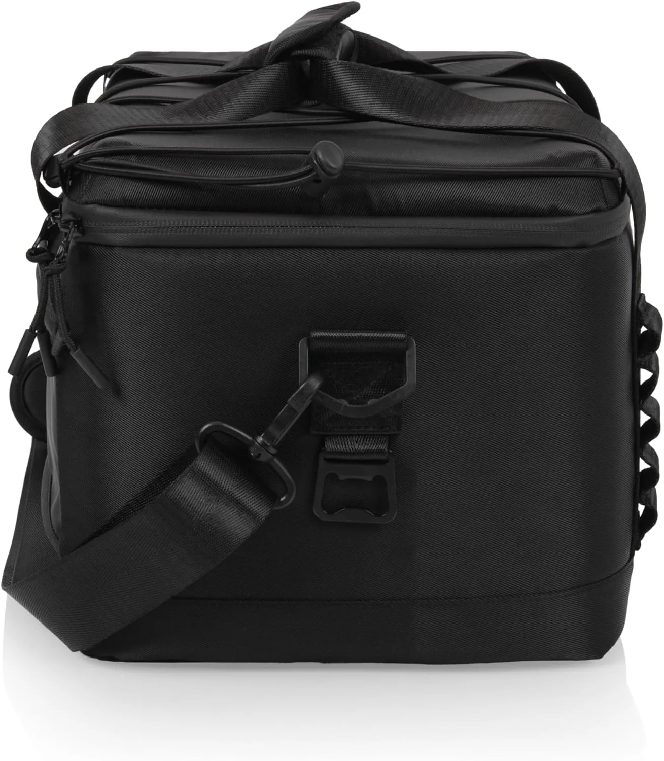 PICNIC TIME Tarana Superthick Cooler Bag with Removable Shoulder Strap, 12 Can Insulated Soft Cooler, Beach Cooler, Insulated Camping Cooler, Picnic Cooler, (Black)