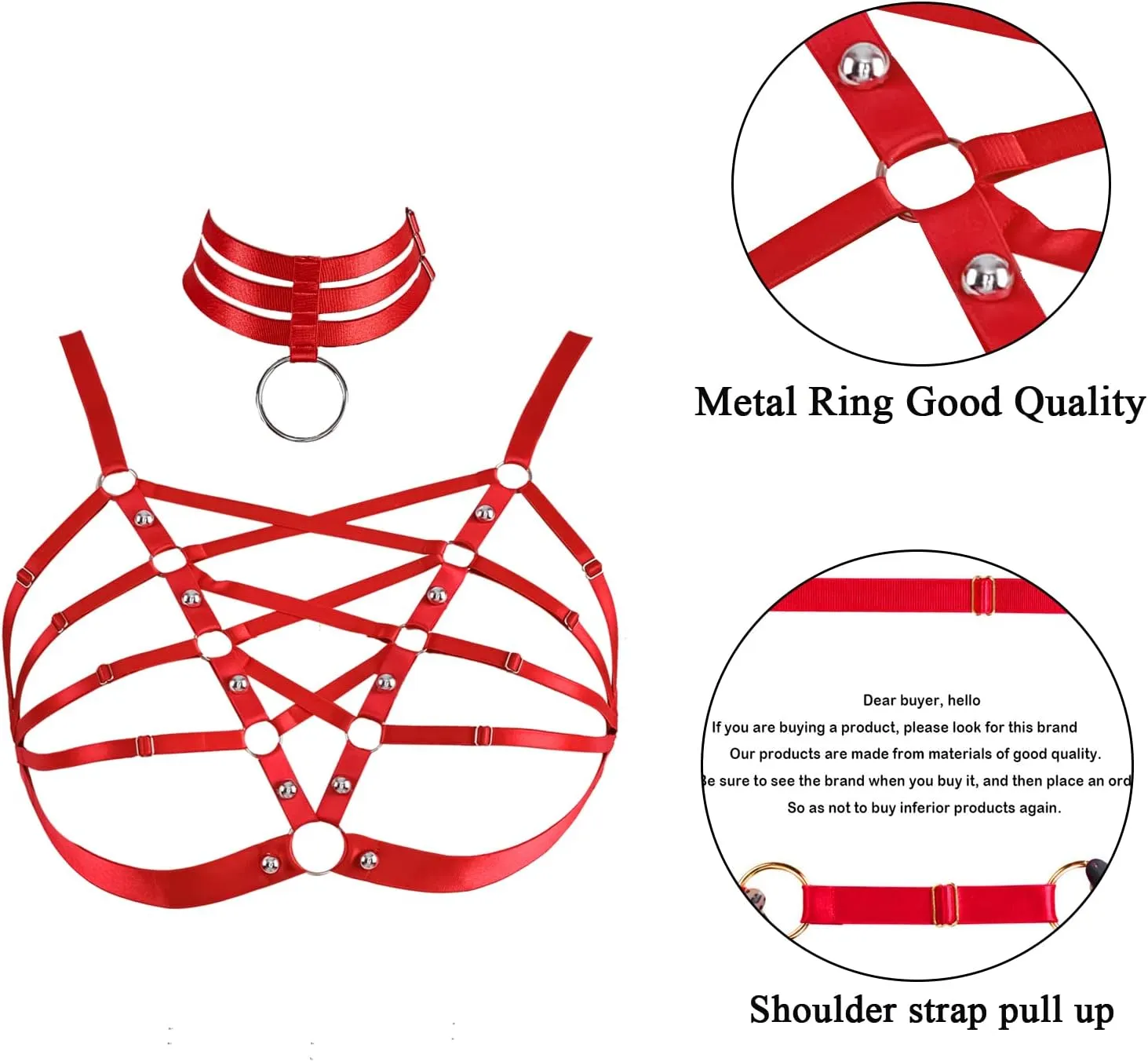 Plus Size Women's Waist Harness Belt Body Full Cage Strappy Bra Lingerie Gothic Tops Hollow Out Halloween Rave Clothing