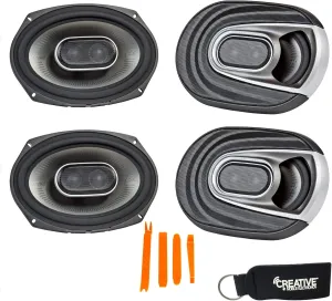 Polk MM692 6x9 Coaxial Speakers Bundle Includes 2 Pair with Marine and Powersports Certification
