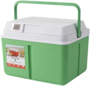 Portable Cooler Box Cold and Hot Insulated Case for Fishing Lightweight with Lock Lid Multifunctional with Carry Handle