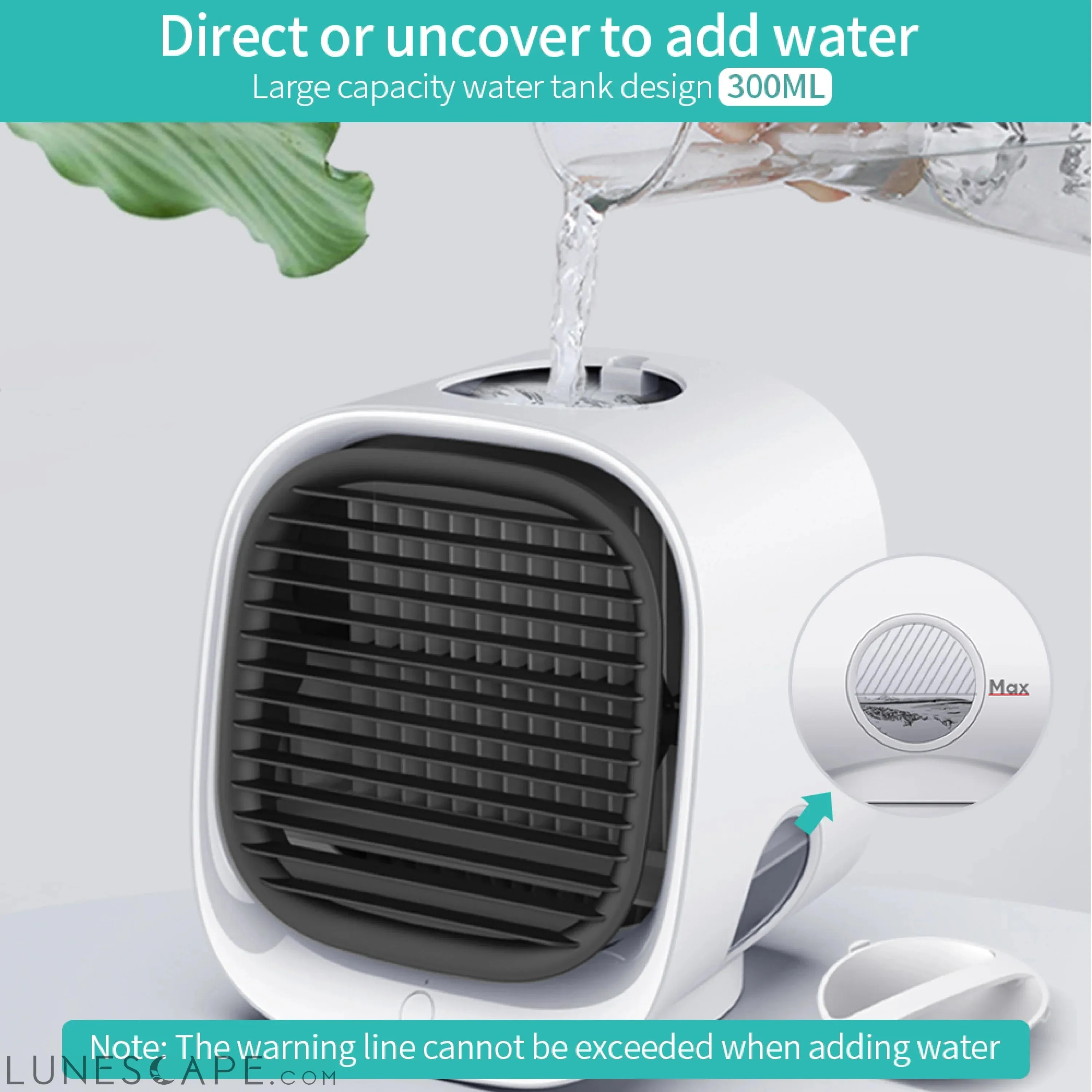 Portable USB Air Cooler Fan Mini Desktop Air Conditioner