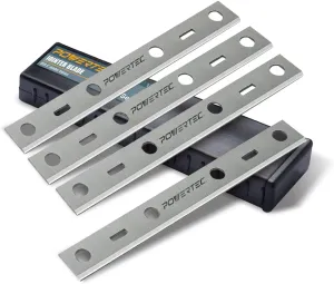 POWERTEC 6 Inch Jointer Blades for WEN JT3062, Craftsman 21788, Porter Cable PC160JT, Grizzly G0612, Delta 37-070 JT160 Jointer, Replacement for Delta 37-072, 37-372 Jointer Knives, Set of 4 (14801DD)