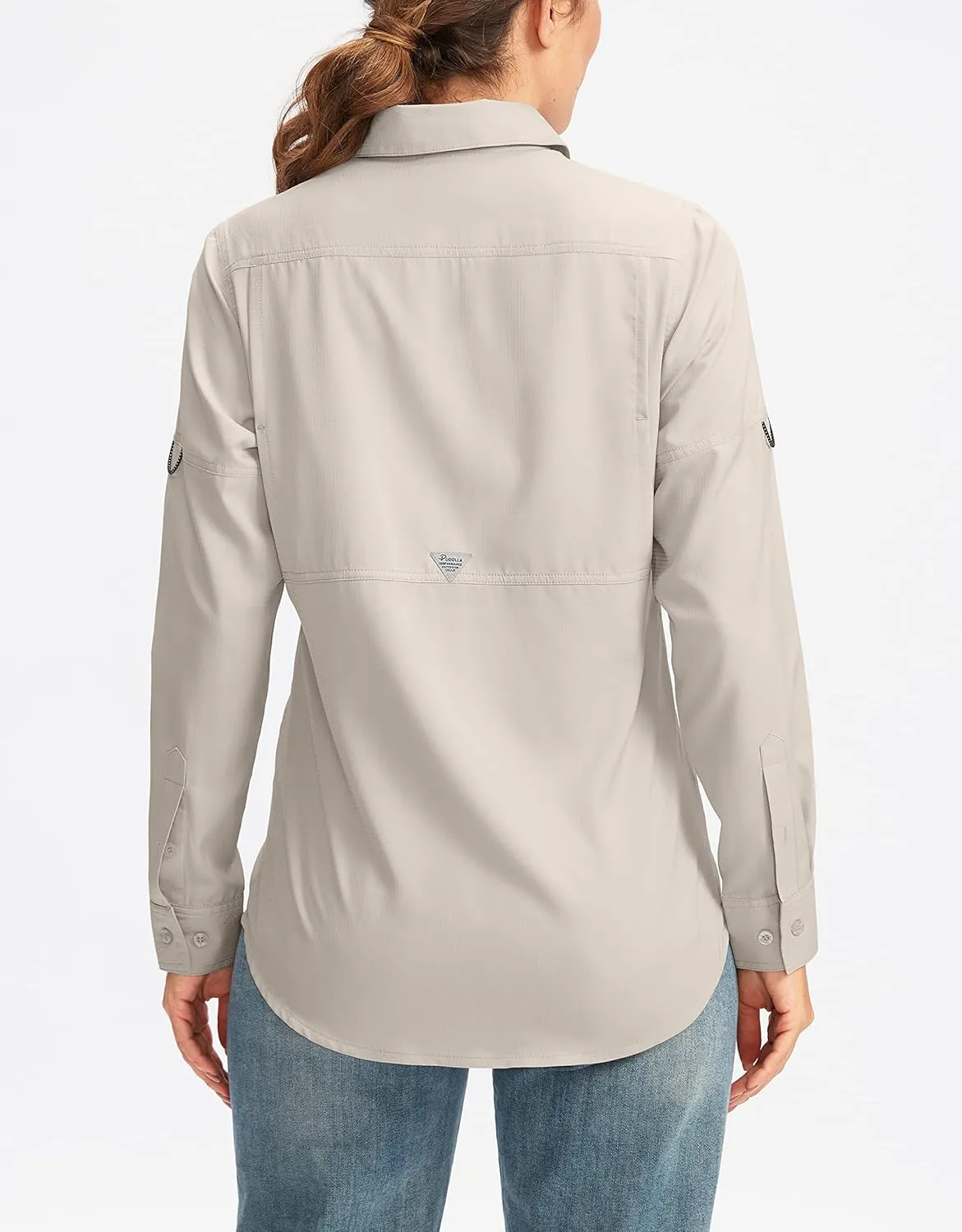 Pudolla Women's UPF 50  UV Sun Protection Shirts Long Sleeve Fishing Hiking Shirt Cool Lightweight Travel Safari Shirts
