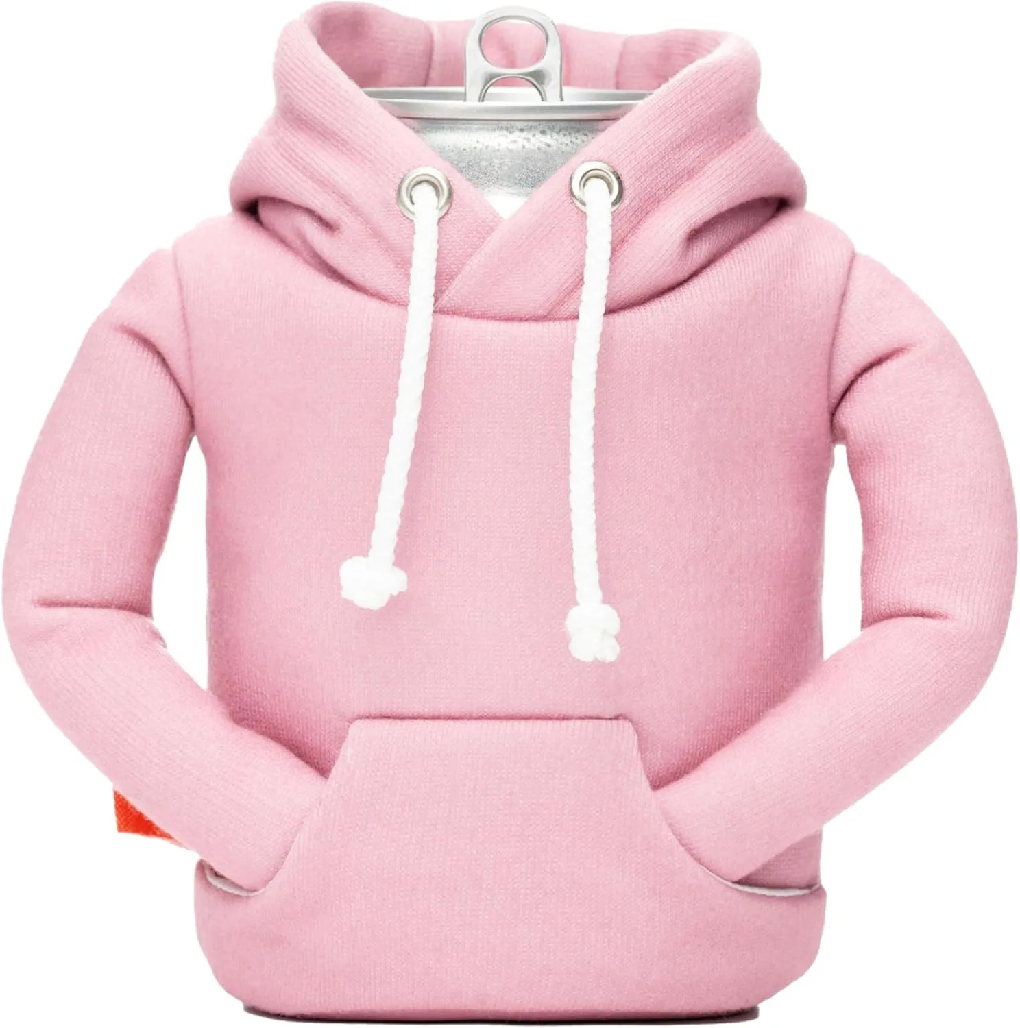 Puffin - The Hoodie Sweatshirt - Insulated 12 oz Can Cooler I Beer Bottle & Soda Can Insulator, Keep Drinks and Beverages Cold - Dusty Rose/Sandy White