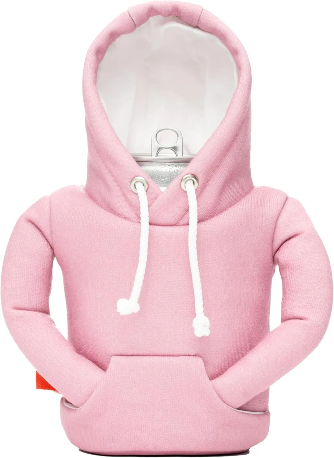 Puffin - The Hoodie Sweatshirt - Insulated 12 oz Can Cooler I Beer Bottle & Soda Can Insulator, Keep Drinks and Beverages Cold - Dusty Rose/Sandy White