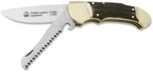 Puma Custom with Saw Stag Handle German Made Folding Hunting Knife
