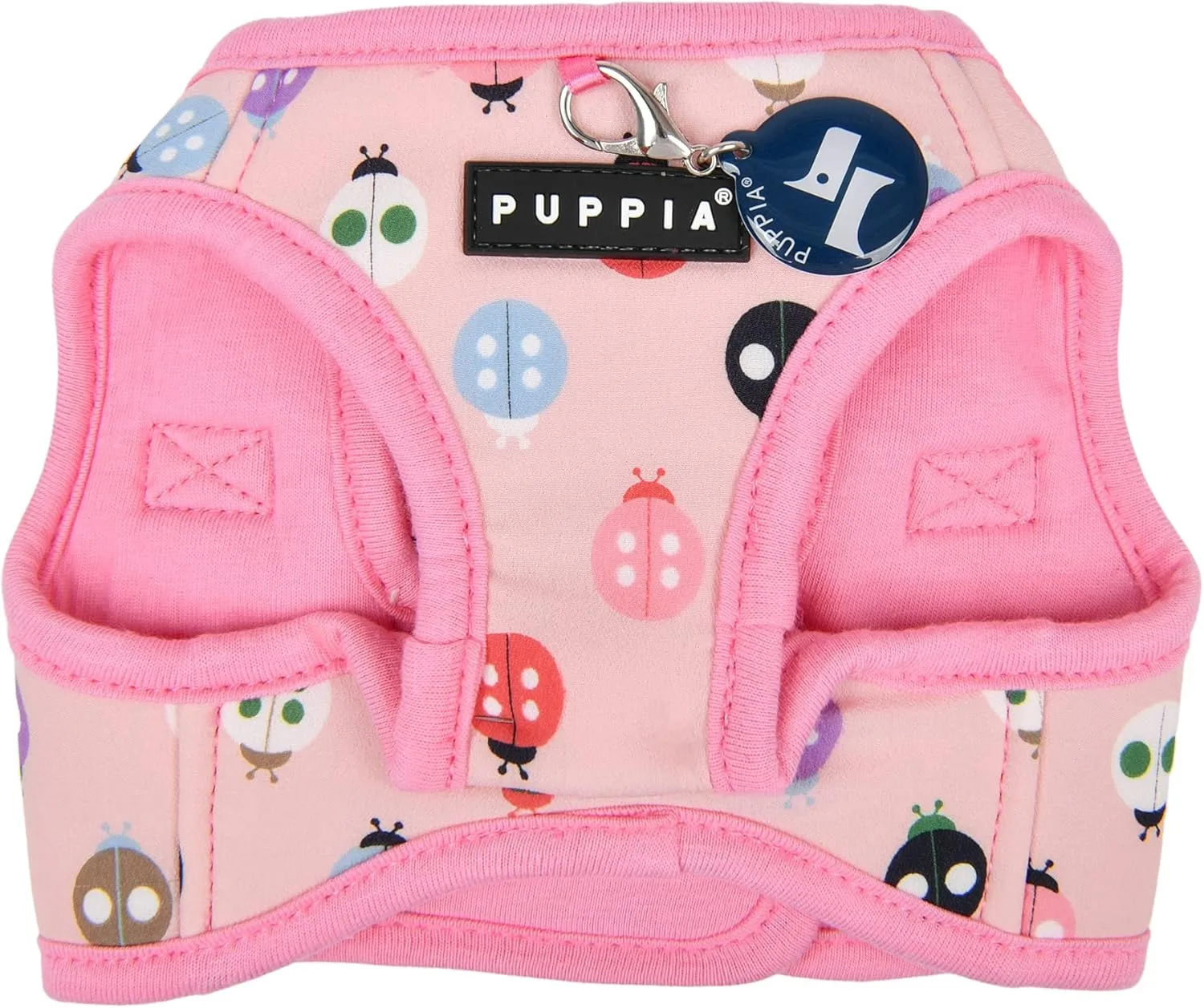 Puppia Lady Beetle Step-in Vest Dog Harness No Choke No Pull Walking Training for Small and Medium Dog - Pink - M