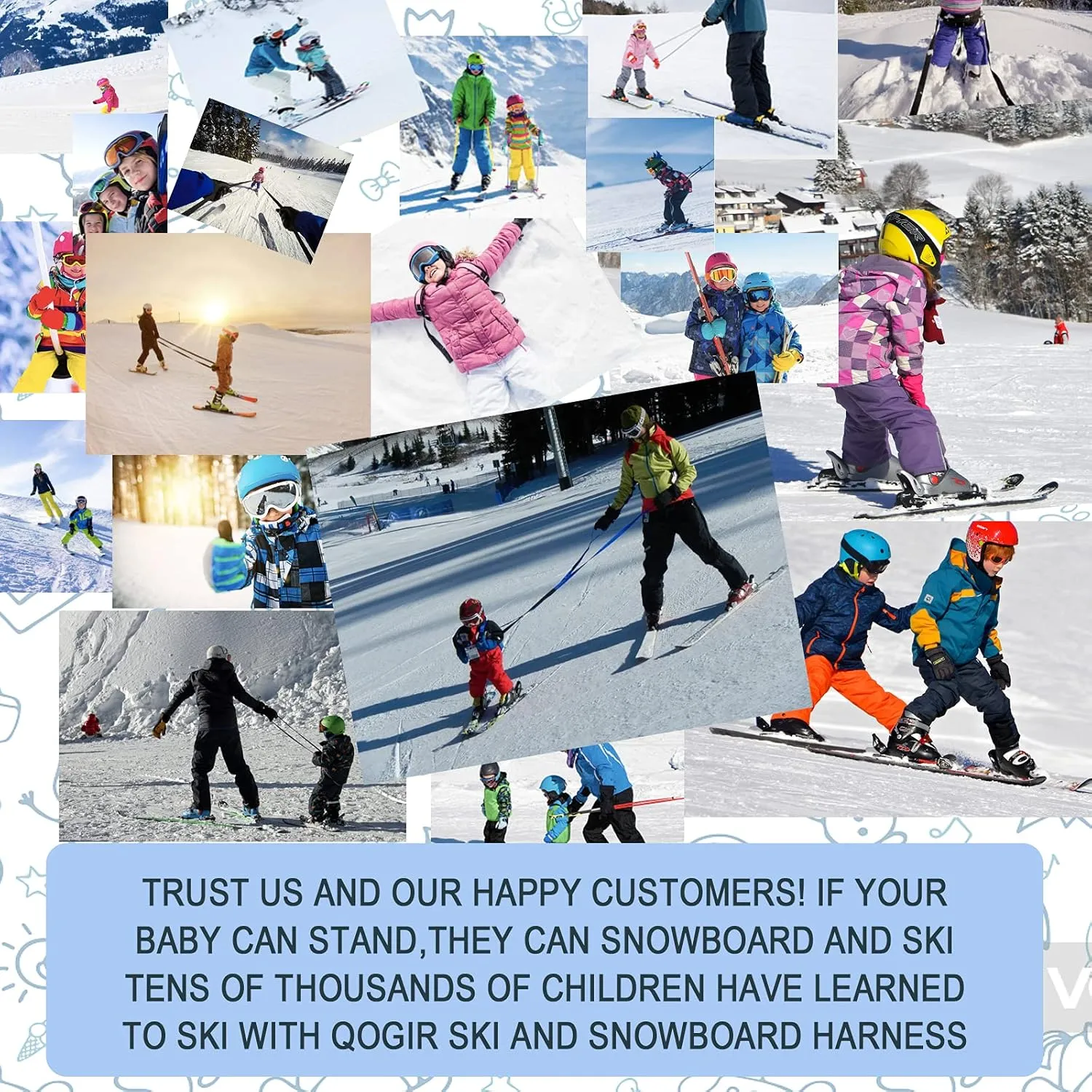 QOGIR Ski and Snowboard Harness for Kids: Learn to Ski and Teach Your Child The Speed Control
