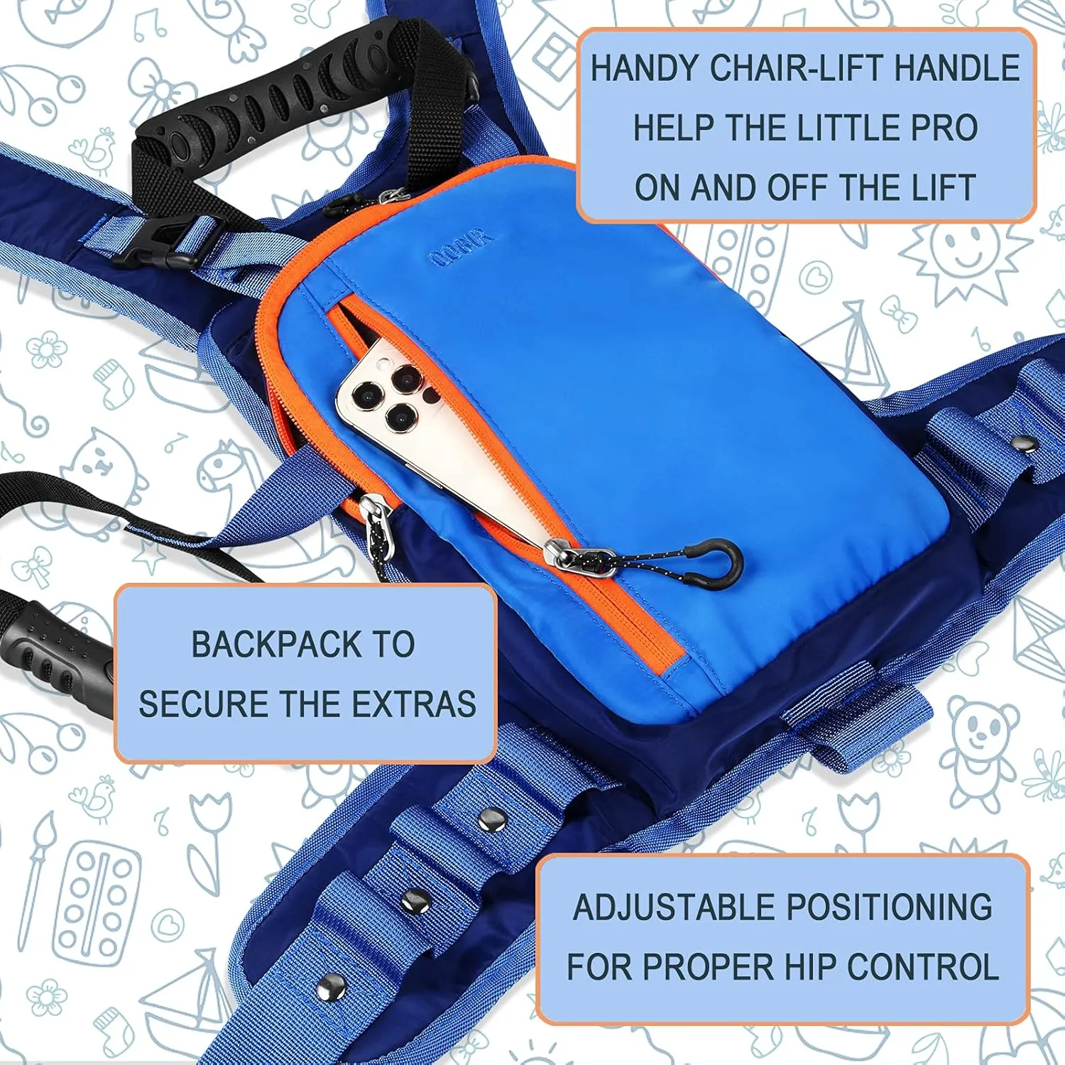 QOGIR Ski and Snowboard Harness for Kids: Learn to Ski and Teach Your Child The Speed Control