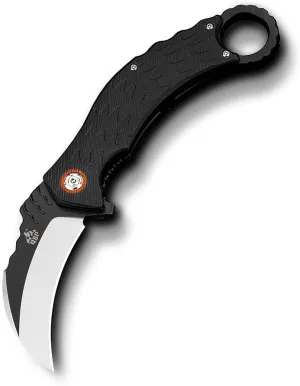 QSP EDC Karambit Folding Knife with Ball Bearing, D2 Blade 5.375'' G10 Handle. QS120, Eagle