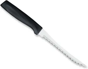 Rada Cutlery Anthem Series Tomato Slicer Knife, Made in USA, Black Handle