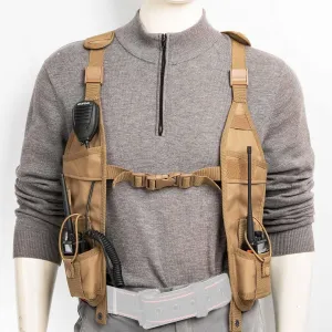 Radio Shoulder Harness Holster Chest Holder Universal Vest Rig for Police Firefighter Two Way Radio Search Rescue Essentials