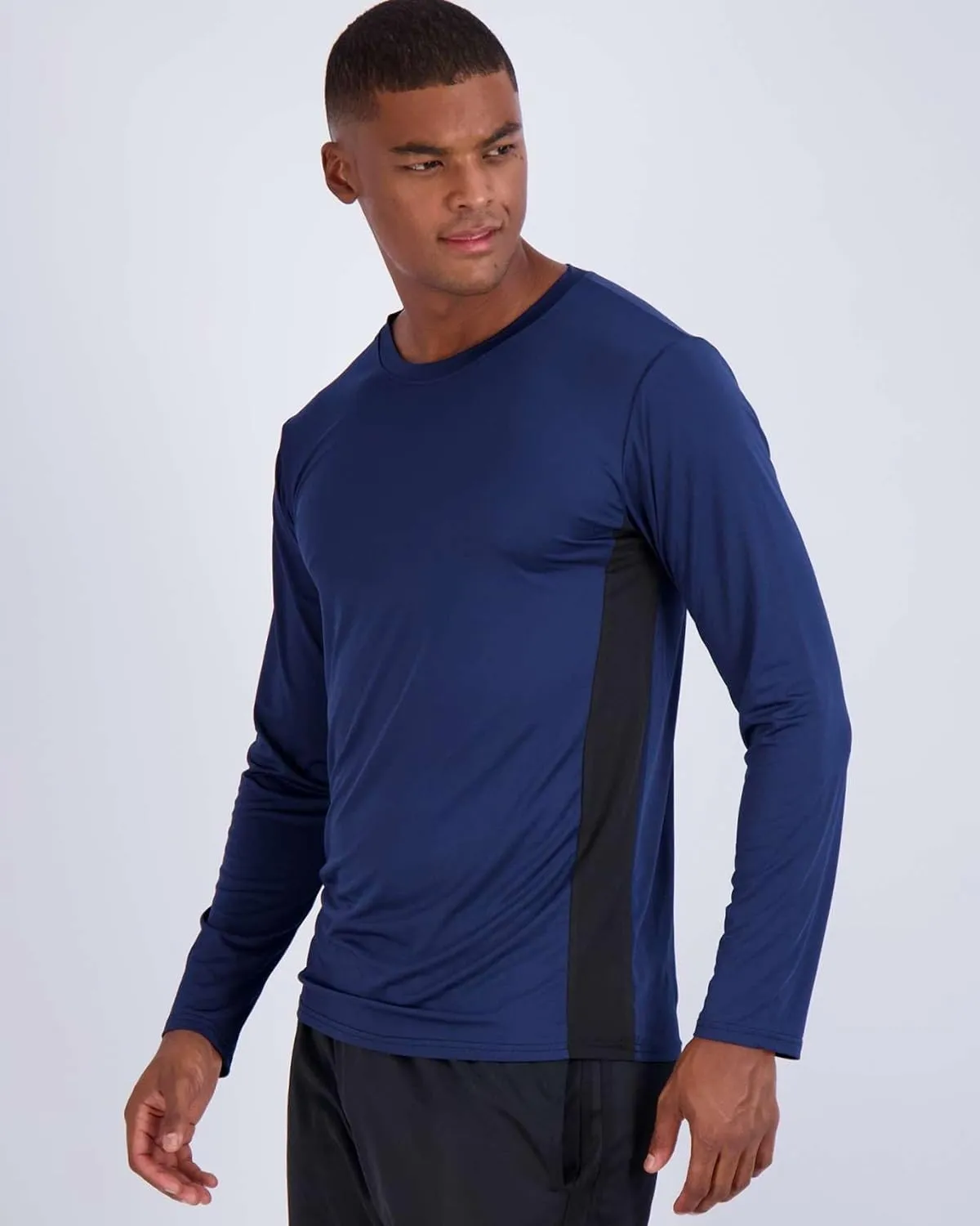 Real Essentials 4 Pack: Men's Dry-Fit UV Moisture Wicking UPF 50  SPF Sun Protective Fishing Hiking Active Long Sleeve Shirt