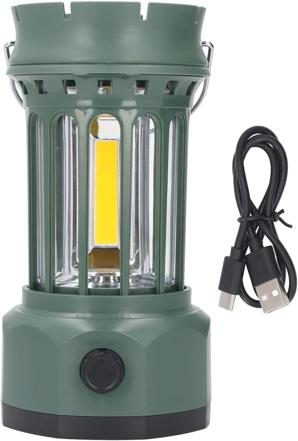 Rechargeable Solar Powered Camping Lantern - Vintage, Waterproof, Hanging Tent Light for Outdoor Camping