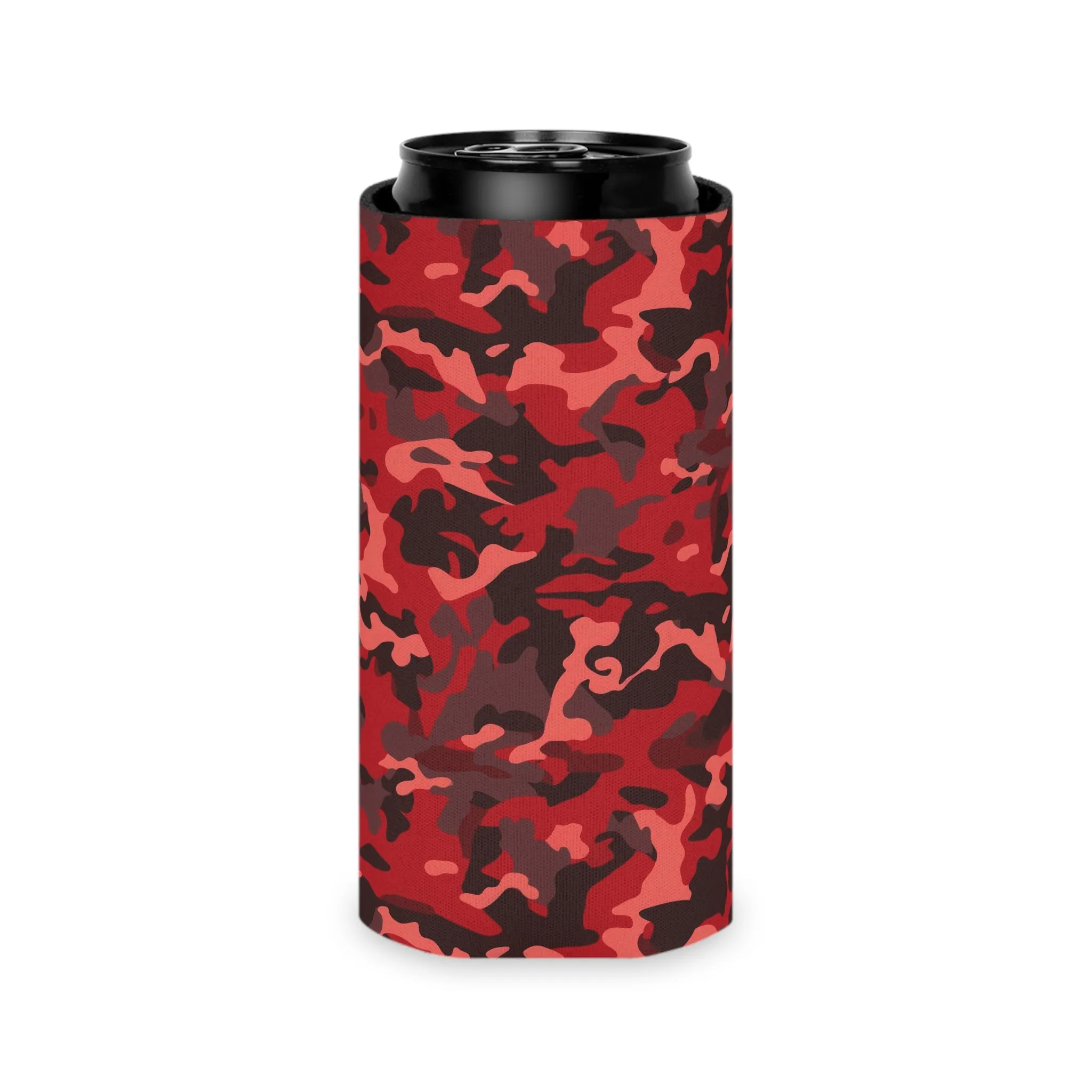 Red Camo Can Cooler