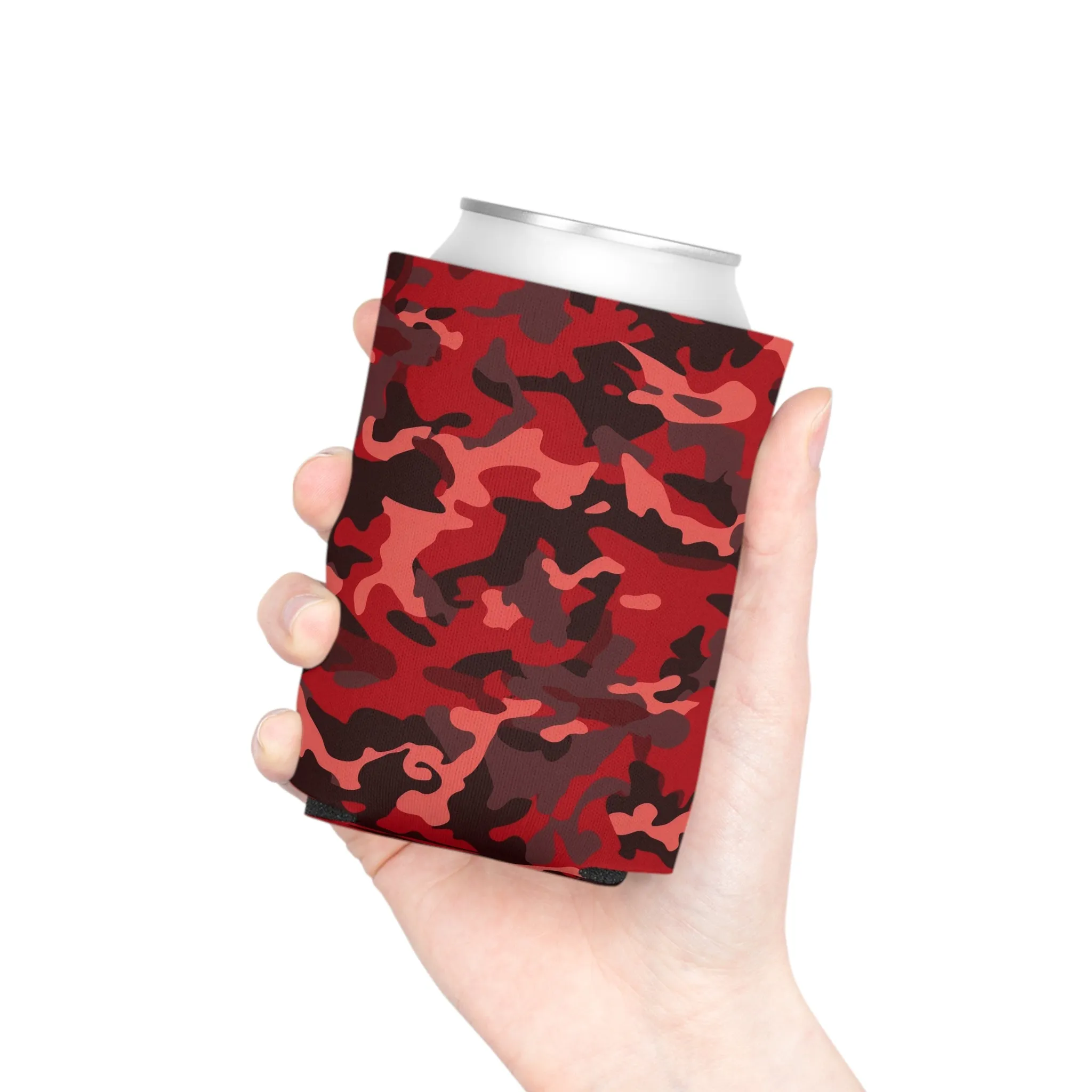 Red Camo Can Cooler