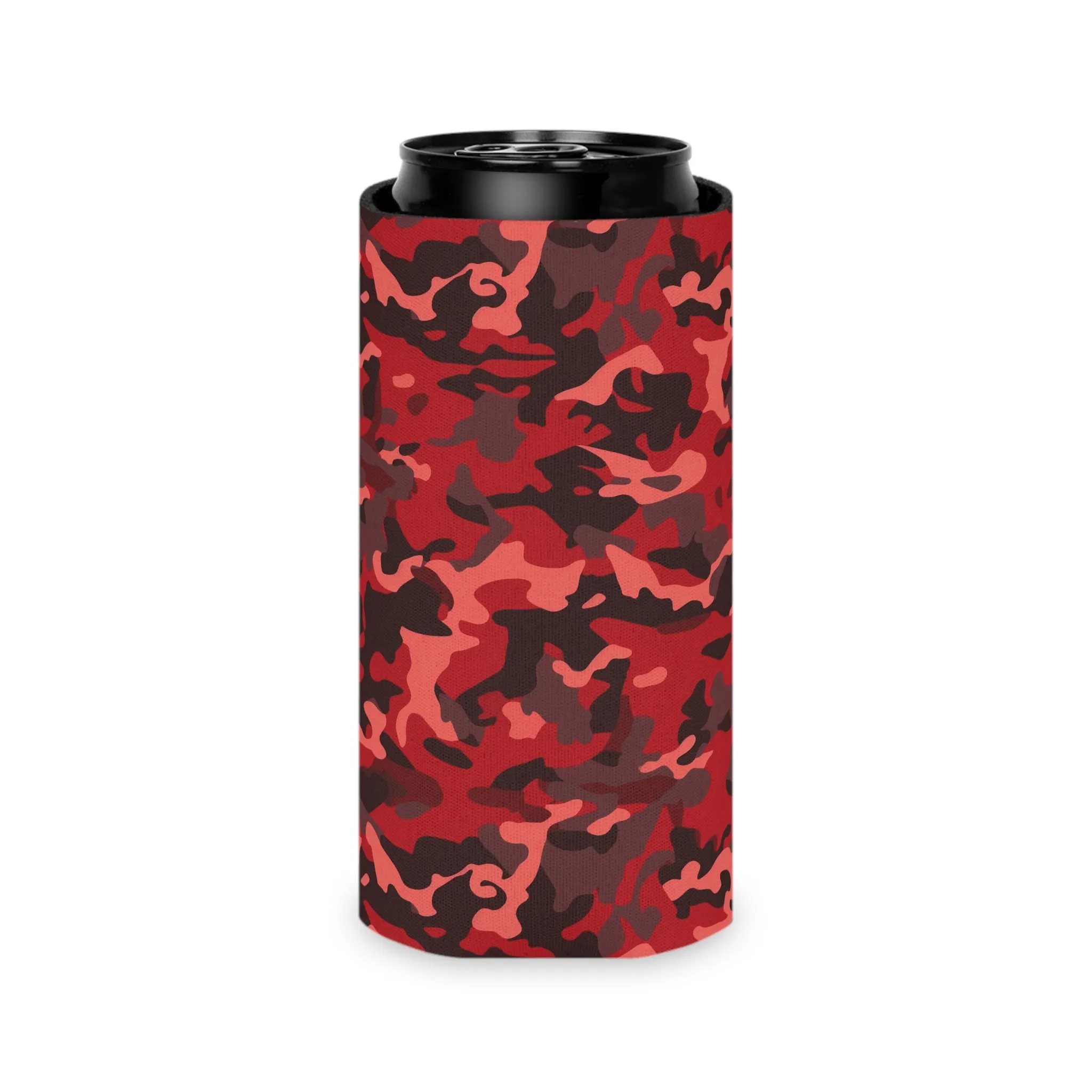 Red Camo Can Cooler