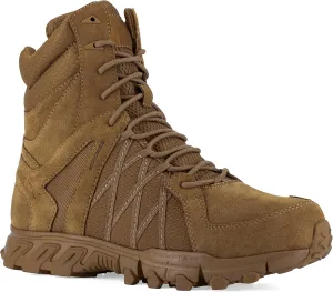 Reebok Men's Rb3461 Trailgrip Safety Toe 8" Waterproof Insulated Tactical Boot with Side Zipper Coyote Military
