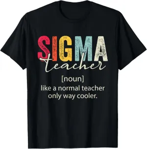 Retro Vintage Sigma Teacher Funny Teacher Sayings Sigma Meme T-Shirt