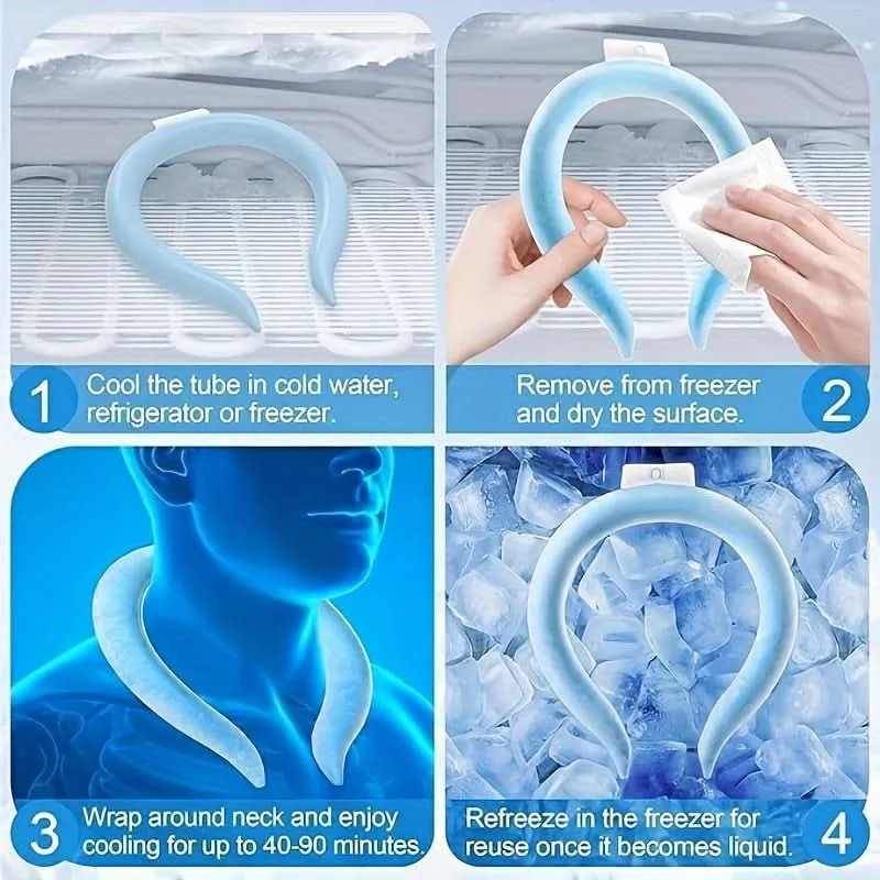 Reusable Neck Cooling Tube – Wearable Cooling Sleeve for Hot Weather