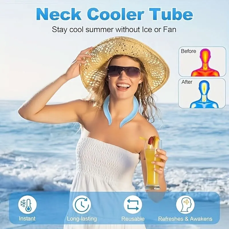 Reusable Neck Cooling Tube – Wearable Cooling Sleeve for Hot Weather