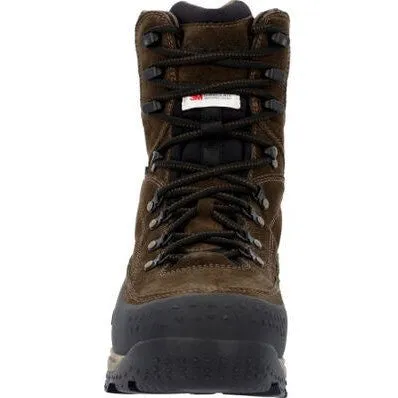 Rocky Men's Blizzard Stalker Soft Toe Waterproof 1400G Insulated Boot - Brown - RKS0590