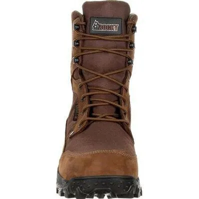 Rocky Men's Ridgetop 8" Soft Toe Waterproof 600G Ins Outdoor Boot- Brown- RKS0384