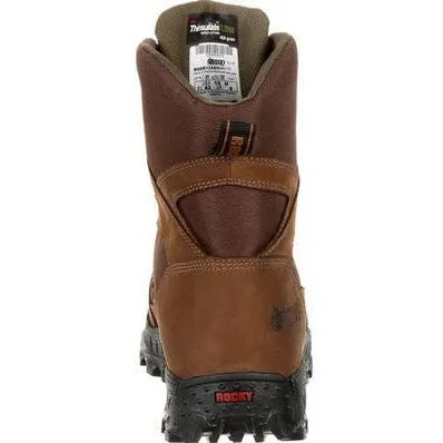 Rocky Men's Ridgetop 8" Soft Toe Waterproof 600G Ins Outdoor Boot- Brown- RKS0384