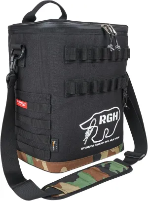 Rough Enough Soft Cooler Bag Beer Wine Golf Large Backpack Insulated Leakproof Potable with 12 Cans 15L Tactical Molle System Black