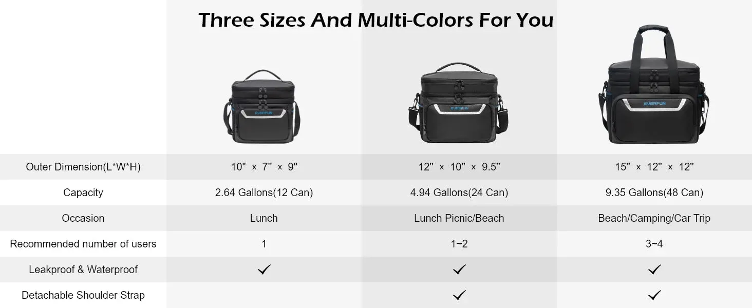 Royaleva Cooler Bag Insulated Beach Cooler Lunch Bag 24 Can