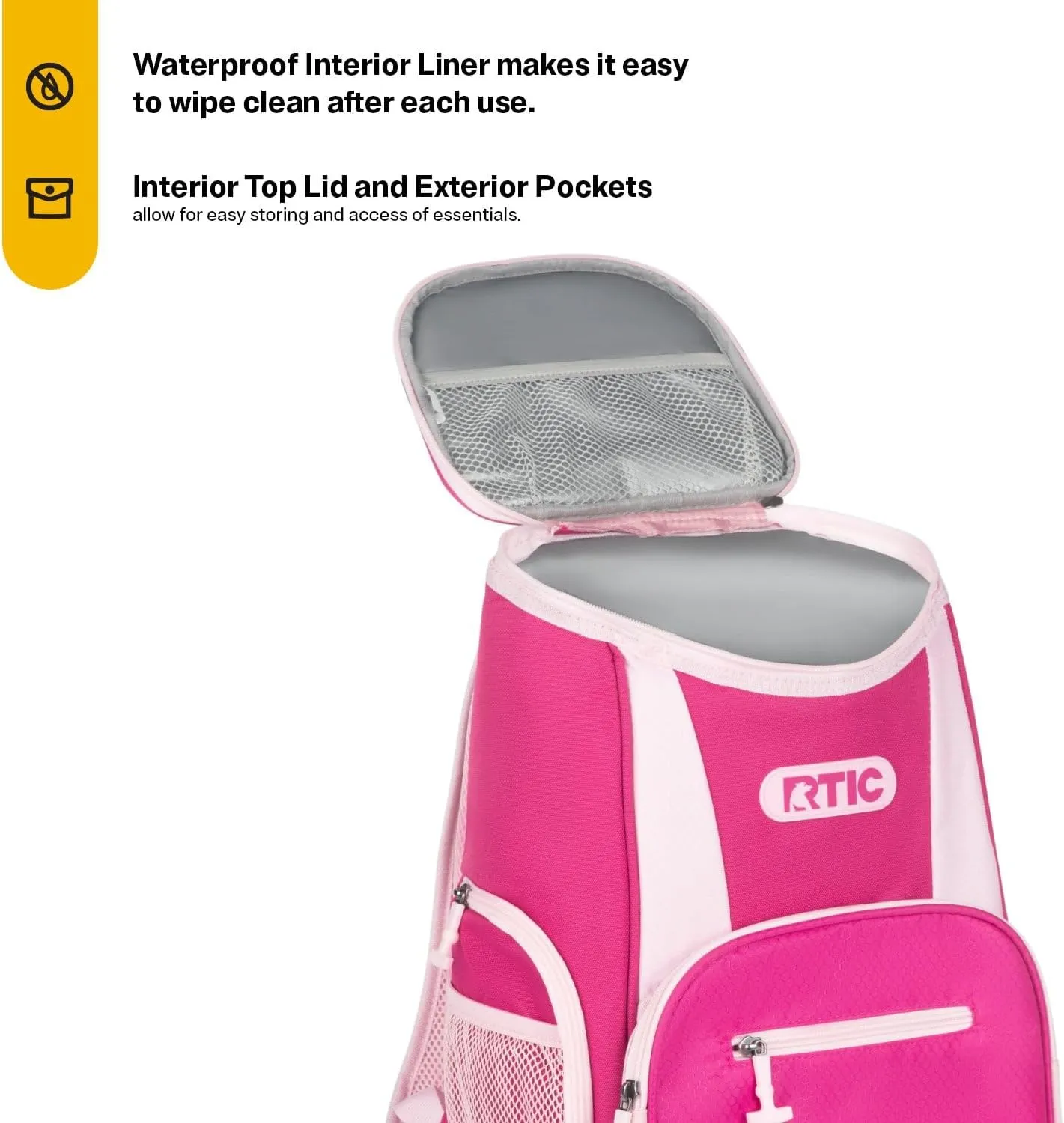 RTIC 15 Can Lightweight Backpack Cooler Soft Insulated Portable Bag for Lunch, Beach, Drink, Beverage, Travel, Camping, Picnic, Car, Hiking,