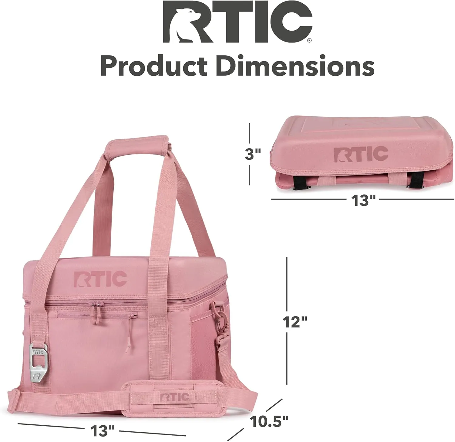 RTIC 28 Can Everyday Cooler, Soft Sided Portable Insulated Cooling for Lunch, Beach, Drink, Beverage, Travel, Camping, Picnic, for Men and Women