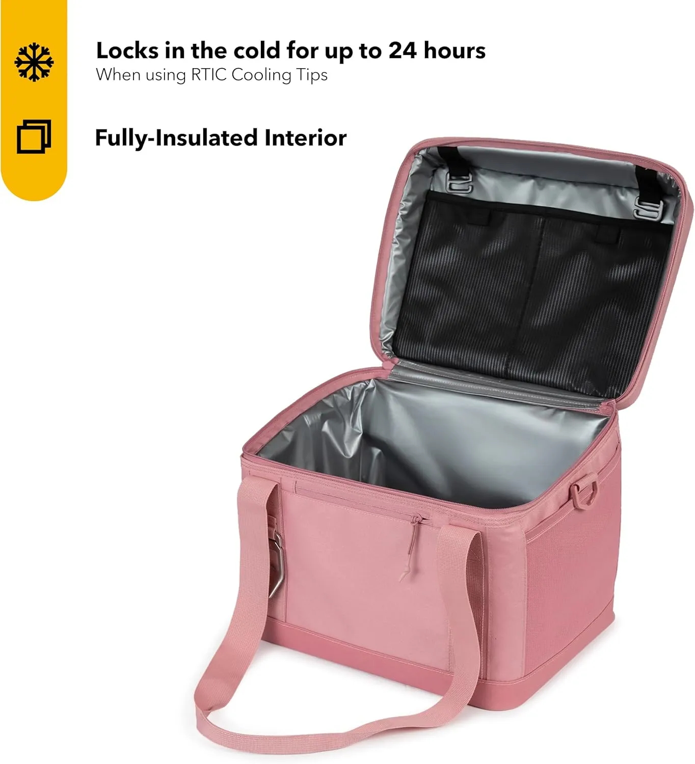 RTIC 28 Can Everyday Cooler, Soft Sided Portable Insulated Cooling for Lunch, Beach, Drink, Beverage, Travel, Camping, Picnic, for Men and Women