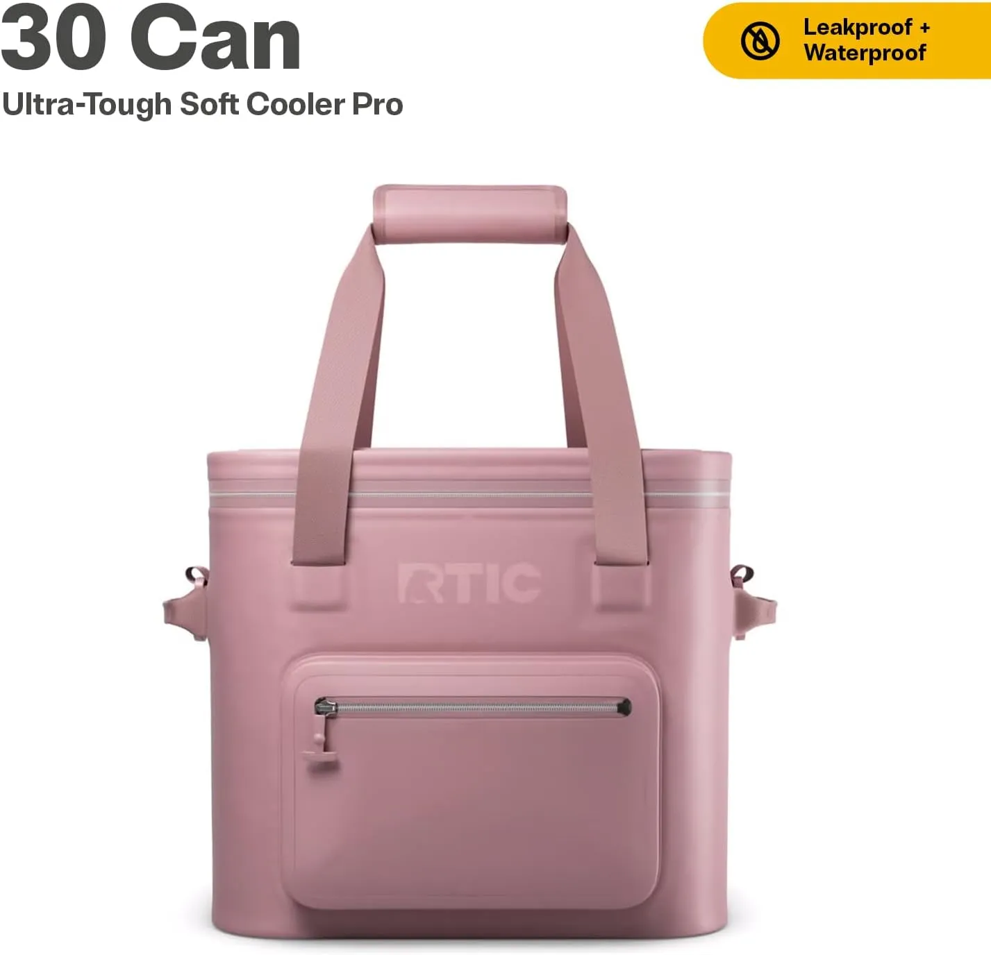 RTIC 30 Can Ultra-Tough Soft Cooler Pro, Insulated, Waterproof, Leak Proof, Portable Floating Bag for Beverage, Drink, Lunch, Outdoor, Beach, Car,Camping, Picnic, Fishing, Boat