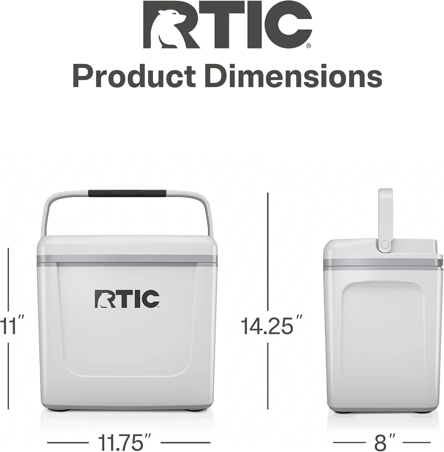 RTIC 8 QT Road Trip Personal Cooler, Small, Compact, Insulated, Portable Ice Chest Box for Food, Drink, Beverage, Beach, Camping, Picnic, Fishing, Boat, 12-Can Capacity
